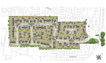 WORCESTERSHIRE LAND PARCEL SOLD FOR 106-HOME DEVELOPMENT 1 The plan for the site.