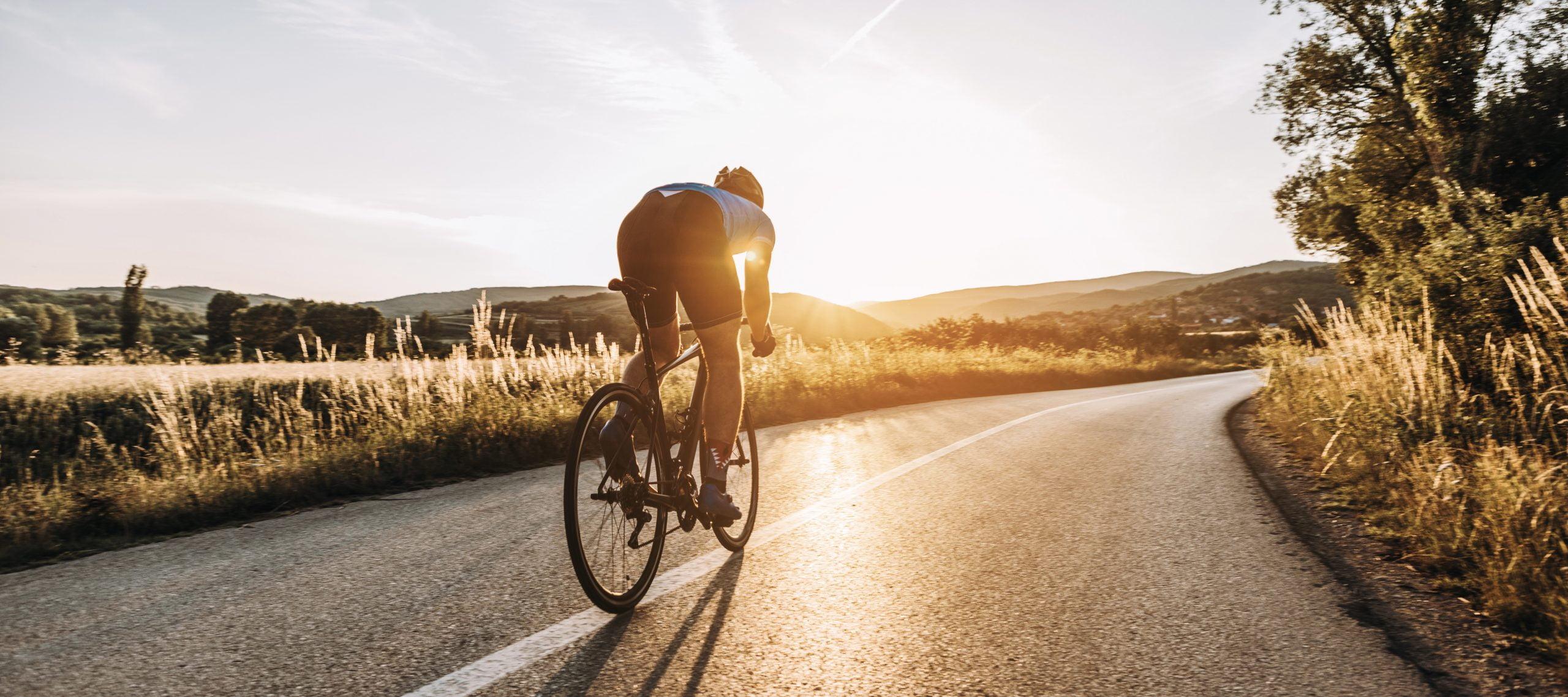 Professional road cyclist On a Training Ride
